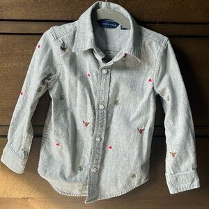Janie and Jack Toddler Boy’s Christmas button down